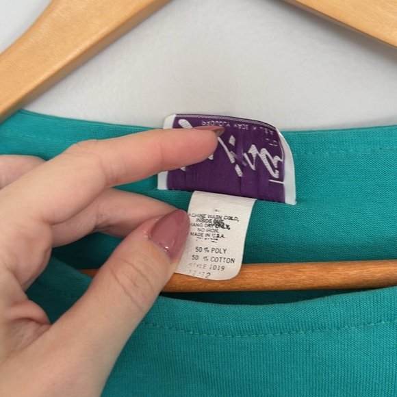 VINTAGE FRINGE DRESS WITH MATCHING BELT COTTON BLEND MADE IN USA - Picture 11 of 12